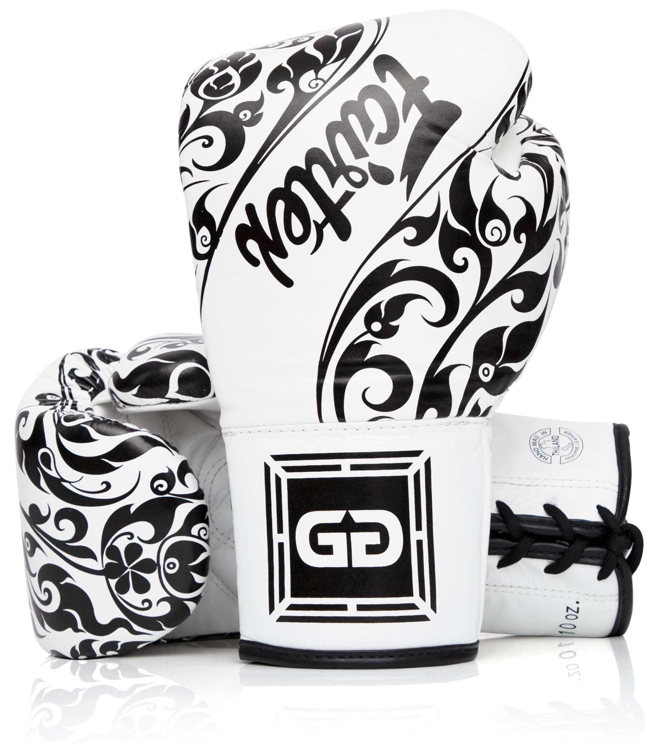 FAIRTEX X GLORY LIMITED EDITION GLOVES – LACE UP 16OZ -White - Image 2