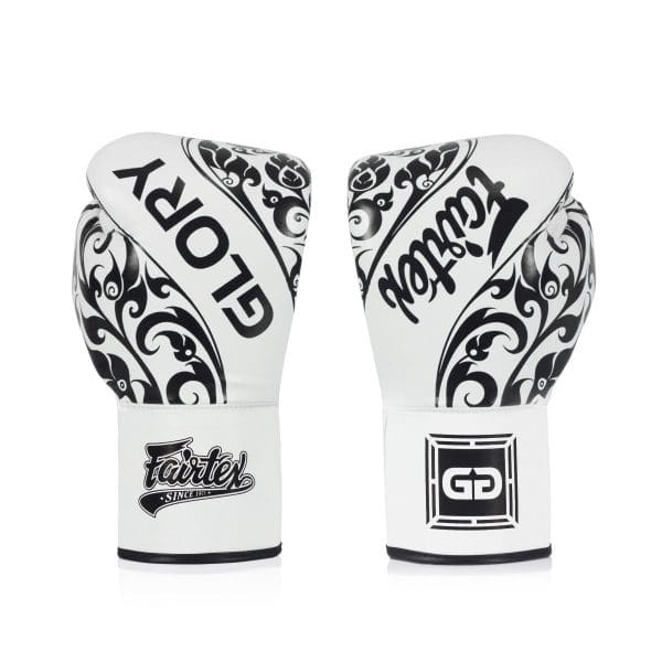 FAIRTEX X GLORY LIMITED EDITION GLOVES – LACE UP 16OZ -White