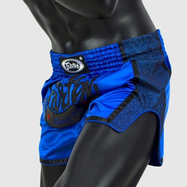 FAIRTEX BS1702 ROYAL BLUE SLIM CUT MUAY THAI SHORTS - Image 2