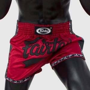 BS1703 Red Slim Cut Muay Thai Shorts