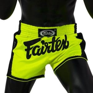 FAIRTEX BS1706 LIME GREEN SLIM CUT MUAY THAI SHORTS