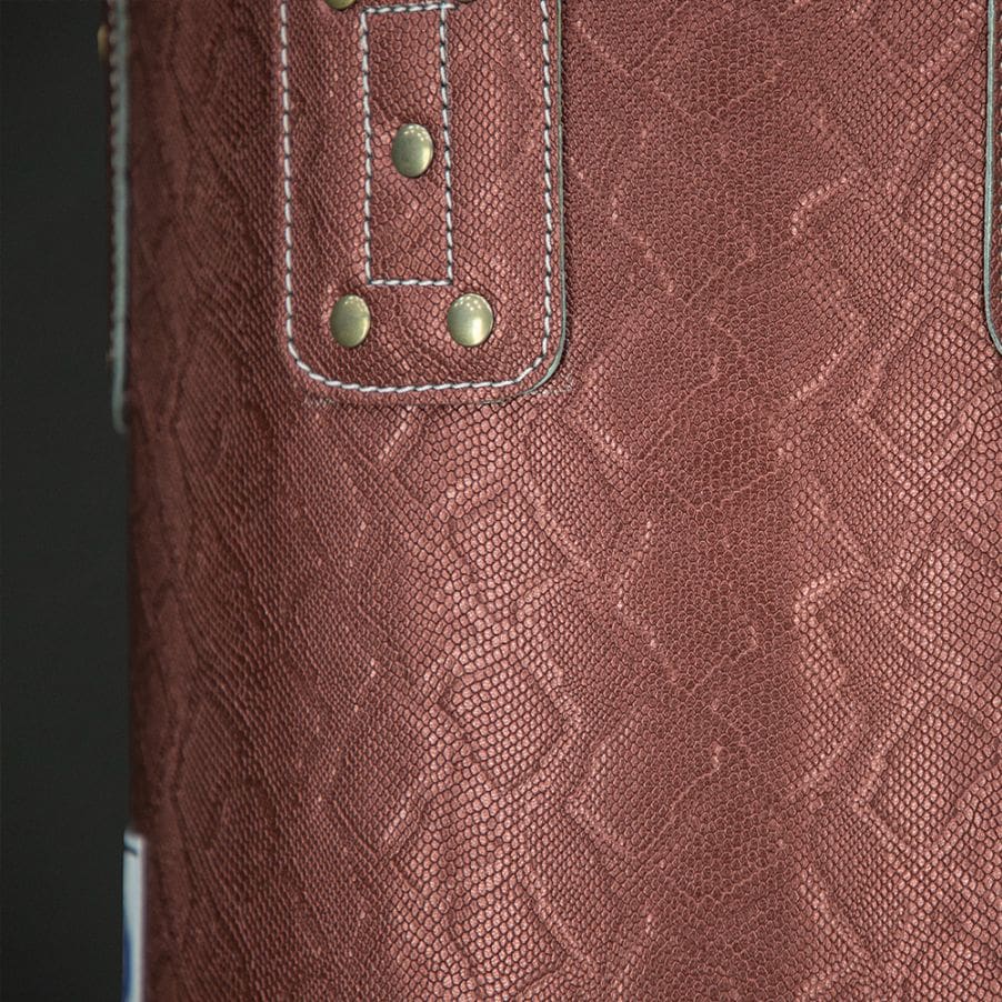 6FT Muaythai Banana Bag “Python Print” Collection - UNFILLED - Red - Image 2